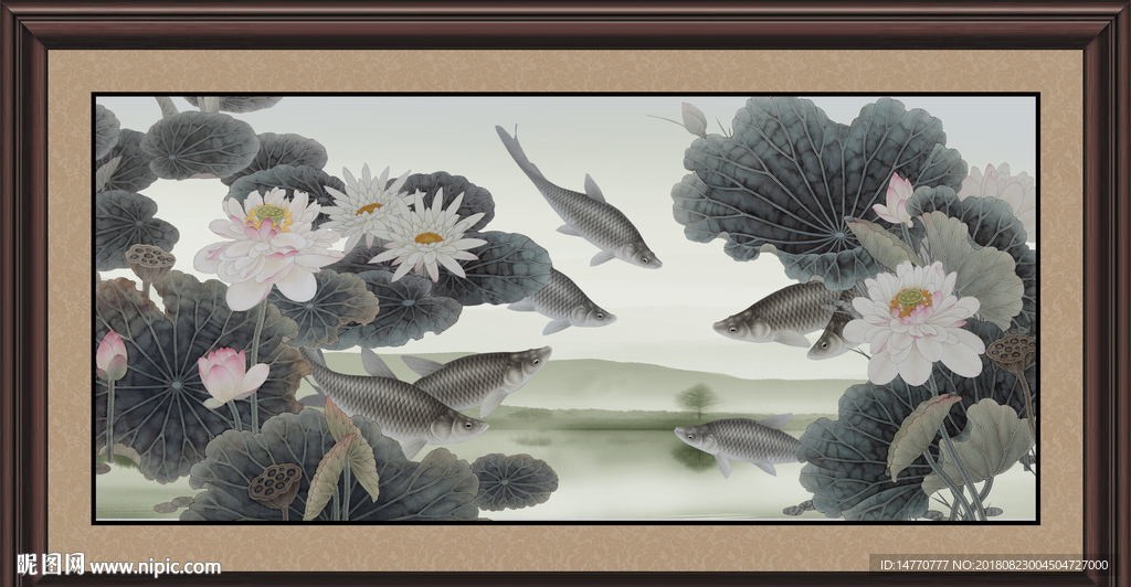 国画荷花