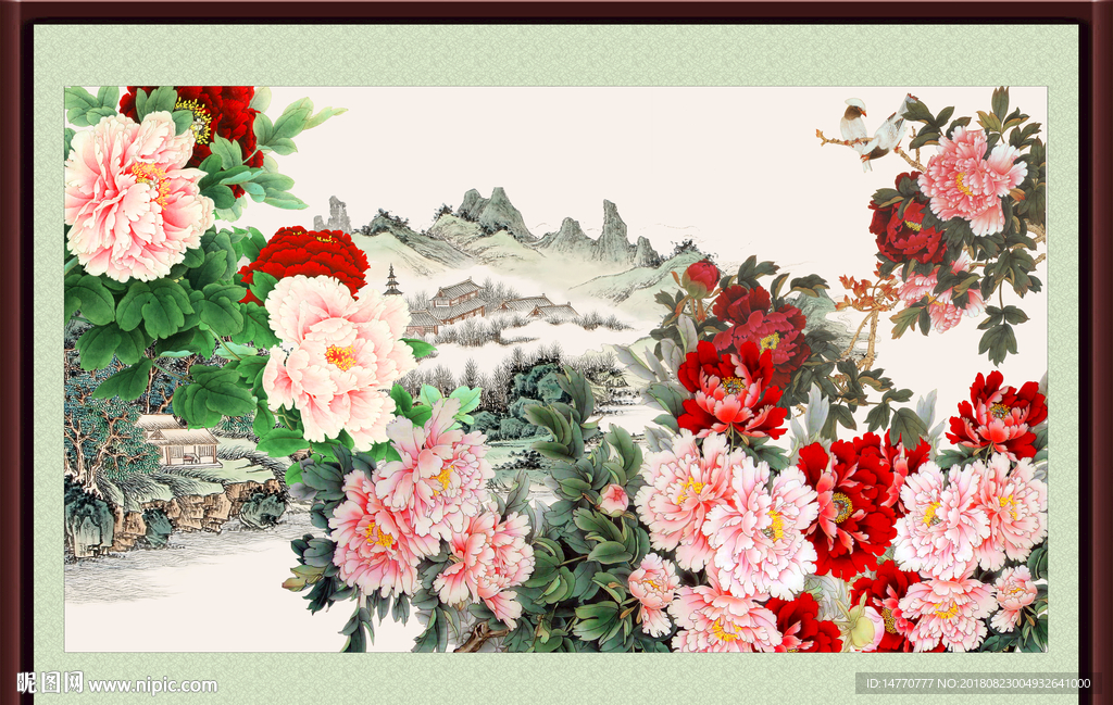 国画牡丹