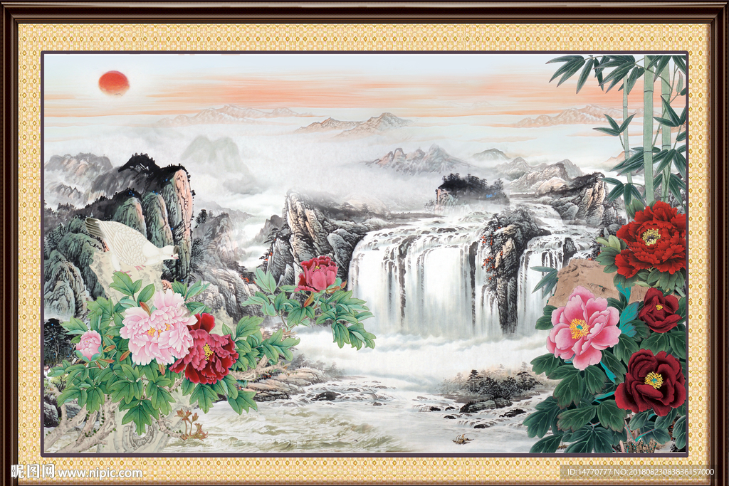 国画牡丹