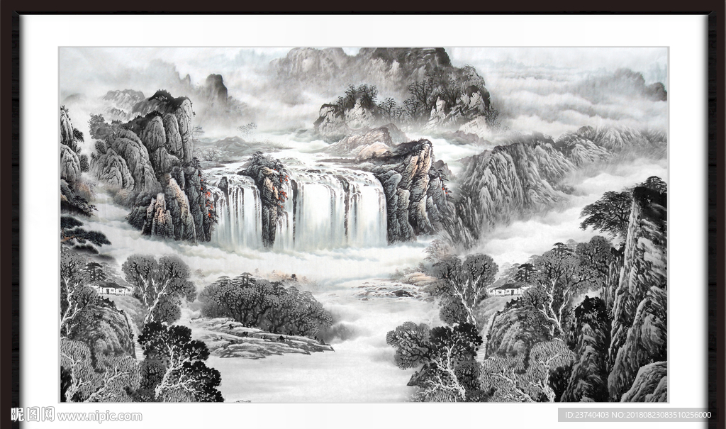 水墨国画山水