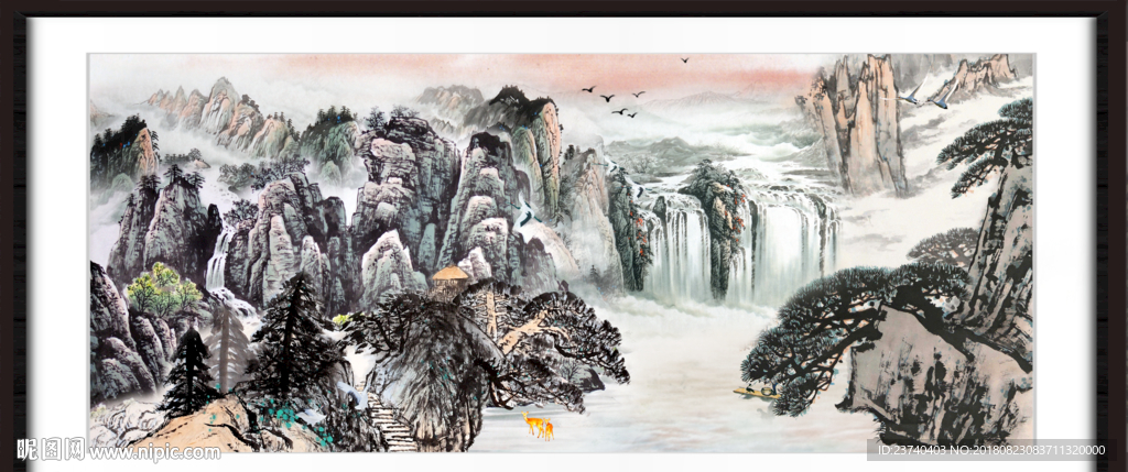水墨国画山水