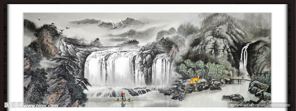 水墨国画山水