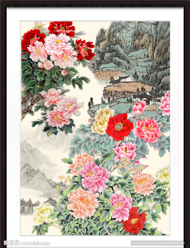 国画牡丹