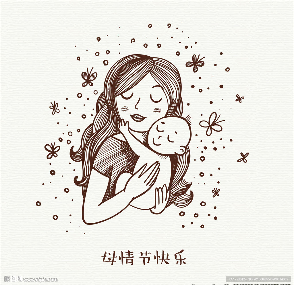 矢量母情节快乐母婴孕婴月子怀孕