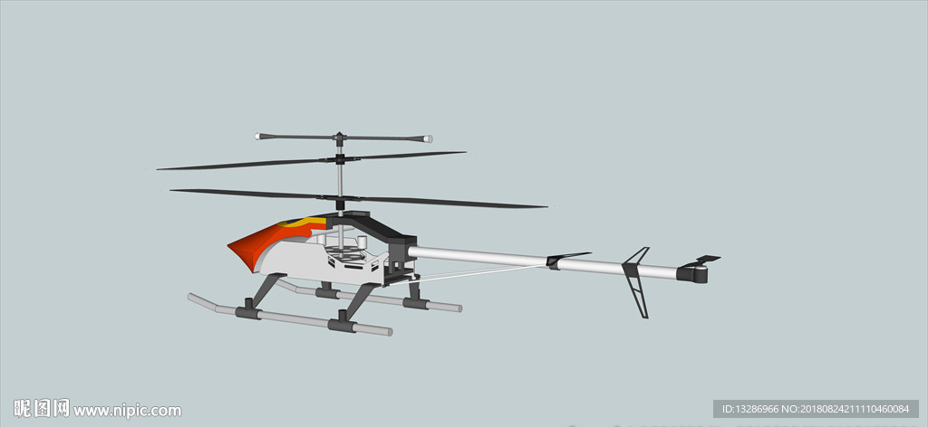 草图大师直升机3d模型