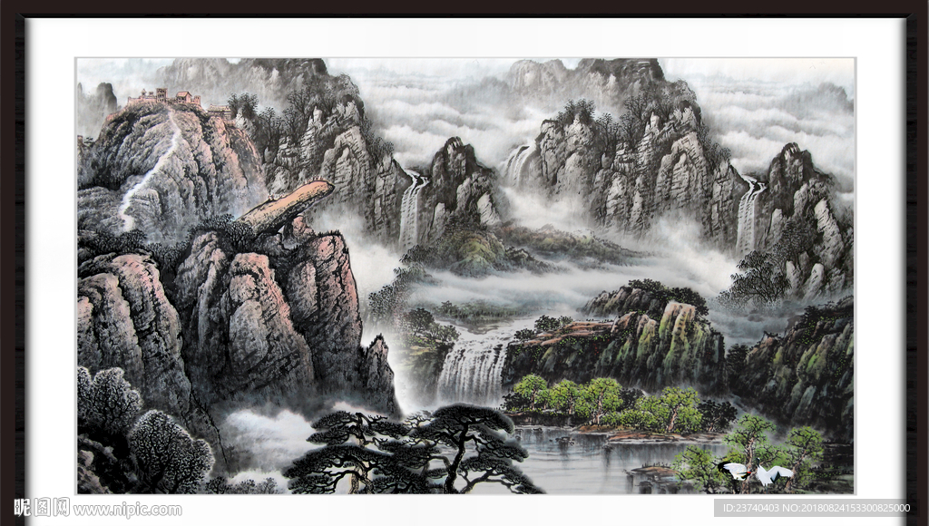 水墨国画山水