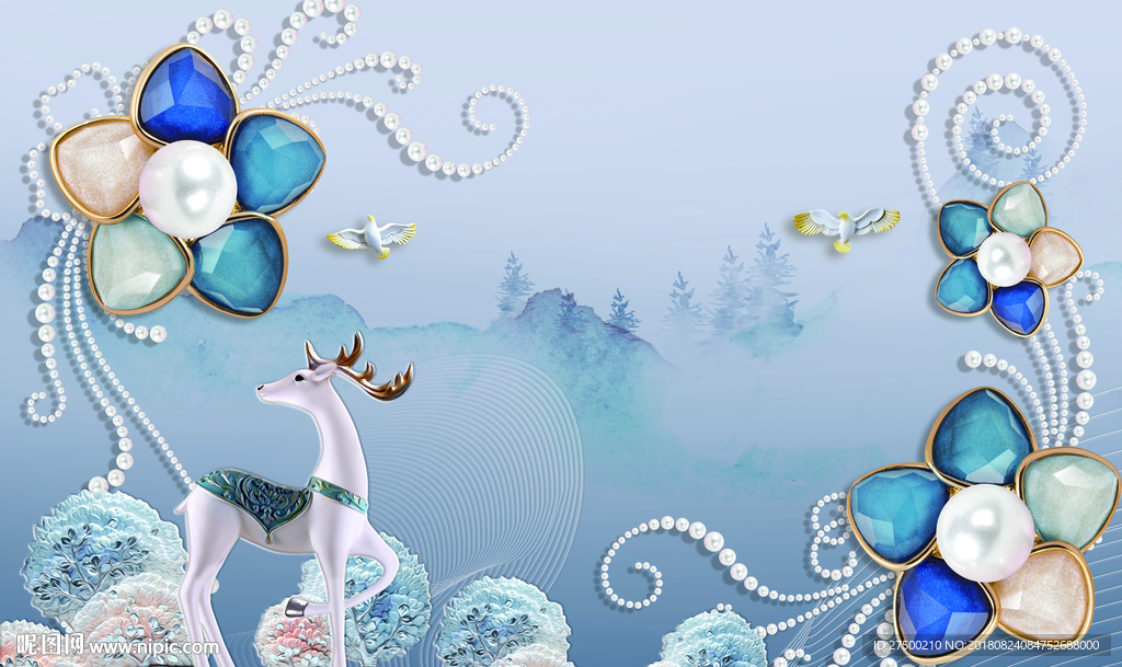 欧式珠宝背景墙