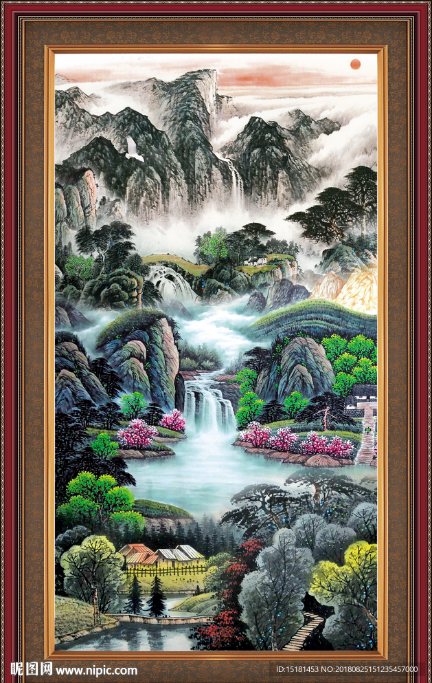 竖幅中国画