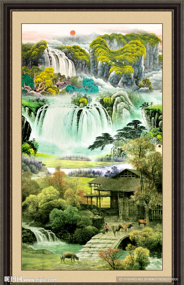 竖幅中国画
