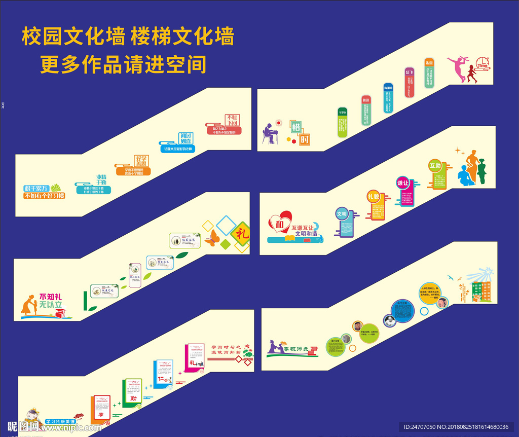 学校楼梯文化墙