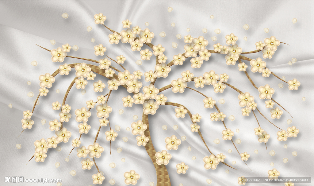 新中式花鸟背景墙