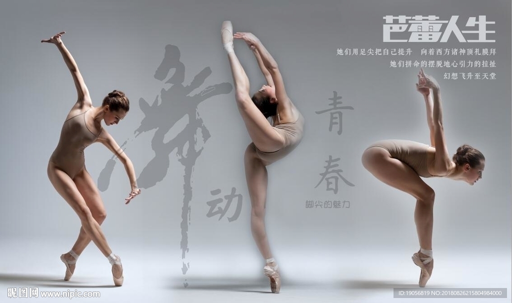 芭蕾舞蹈教室工装背景墙壁画壁纸