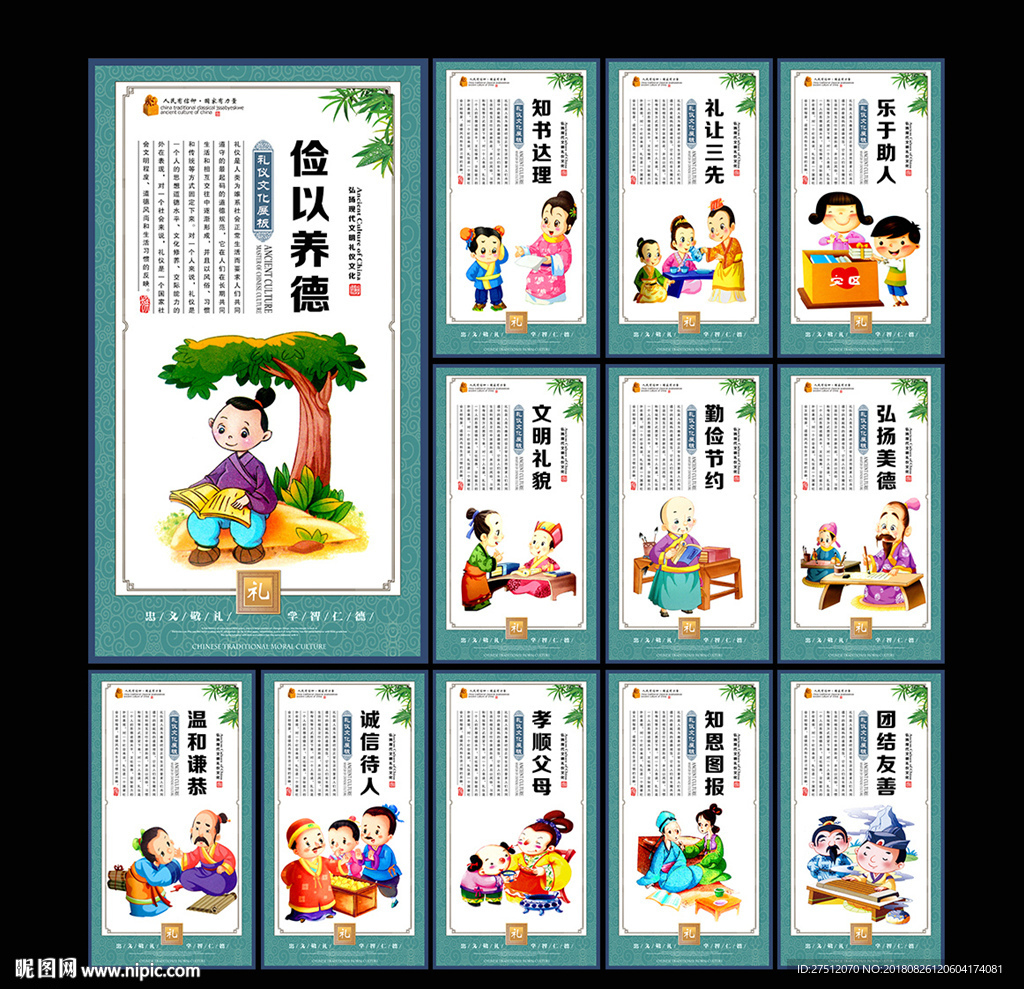 礼仪文化展板