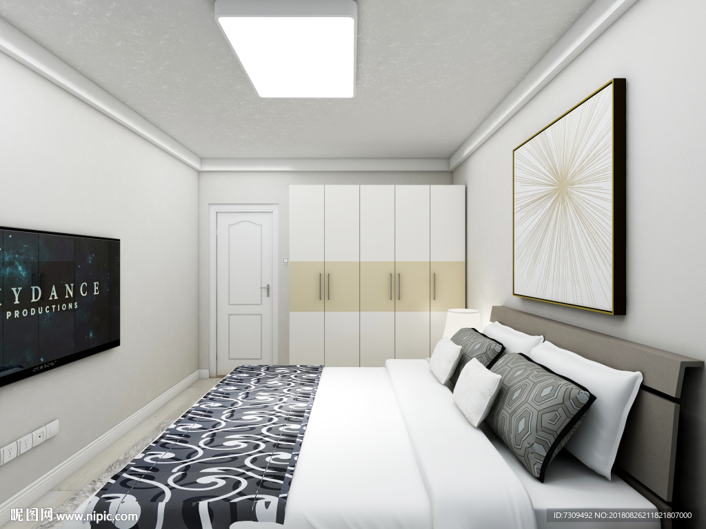 现代简约家居房间艺术装修效果图