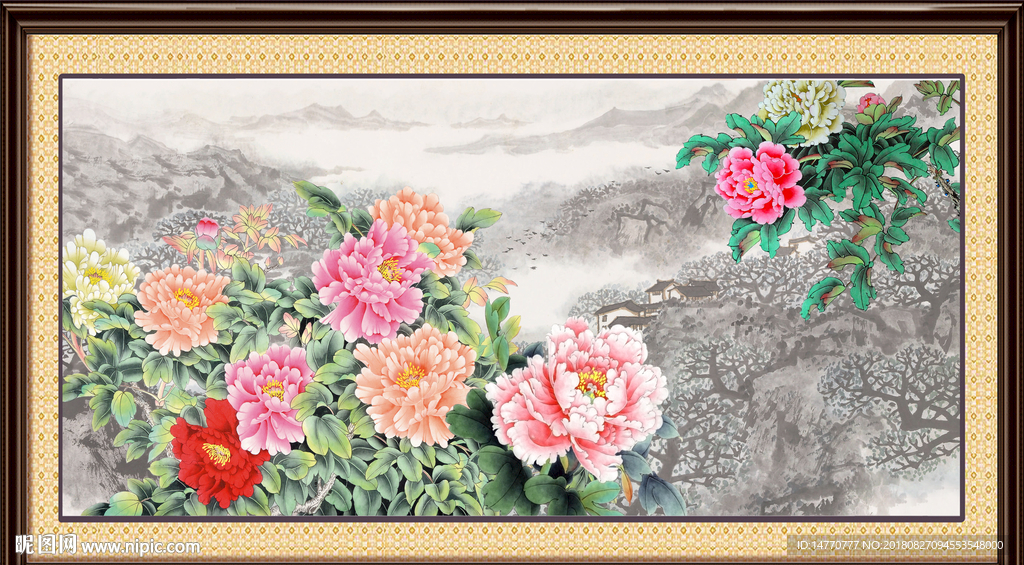 国画牡丹