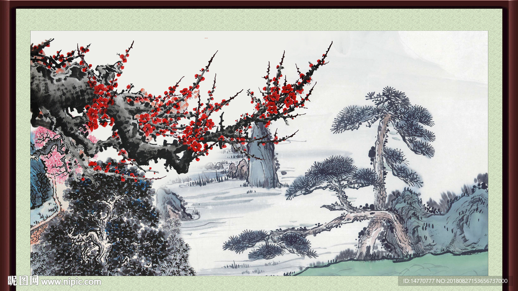 国画梅花
