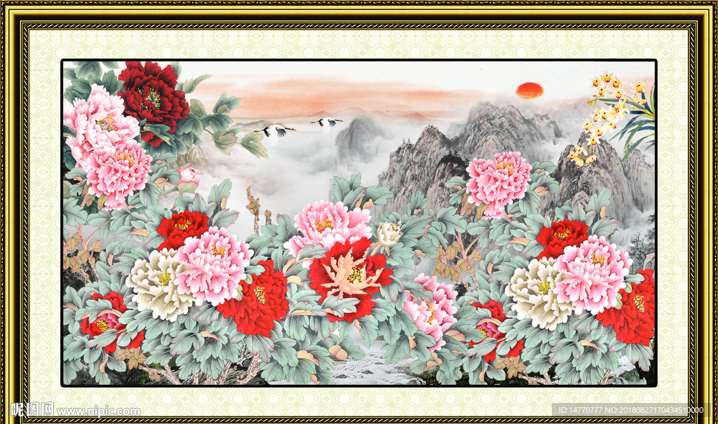 国画牡丹