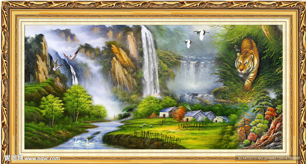 山水风景油画