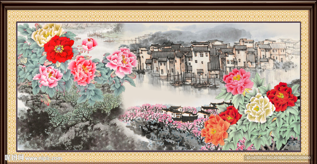 国画牡丹