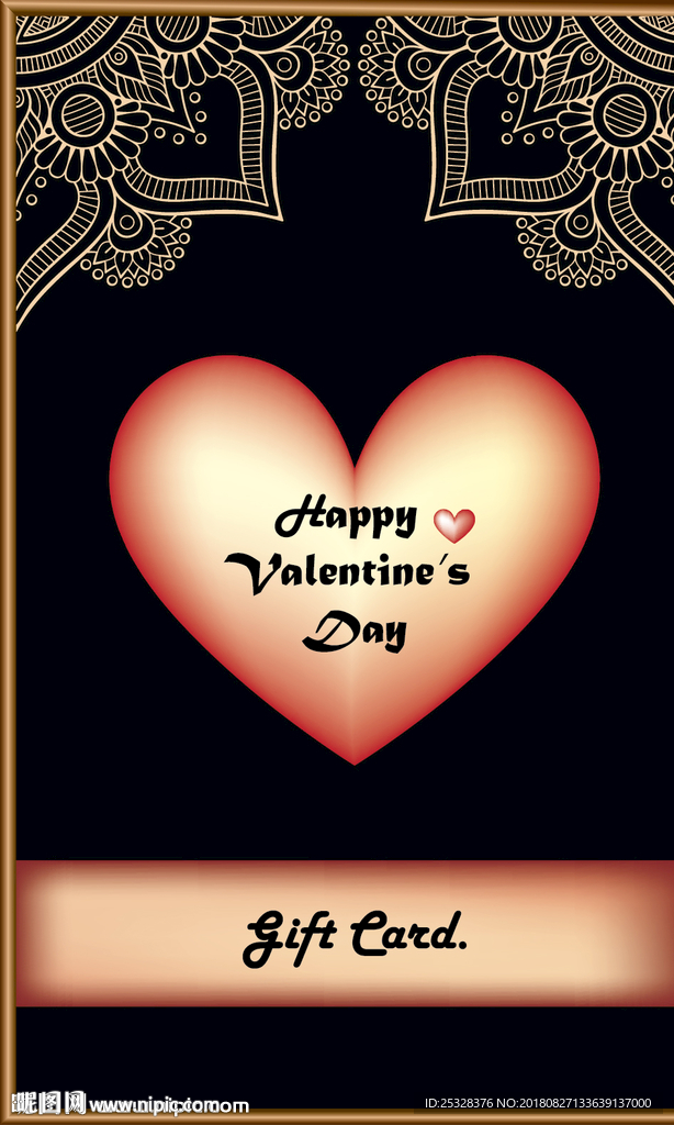 爱心心形花纹海报