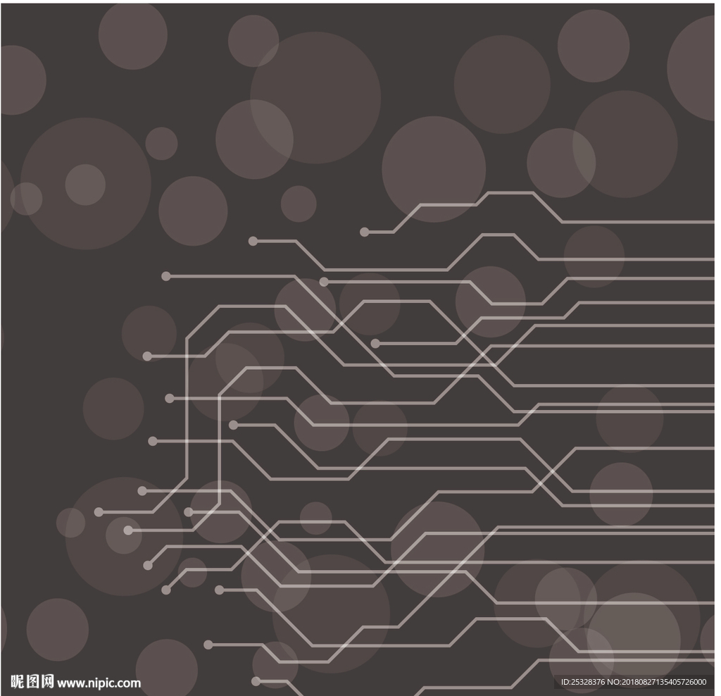 白色气泡电路科技纹路