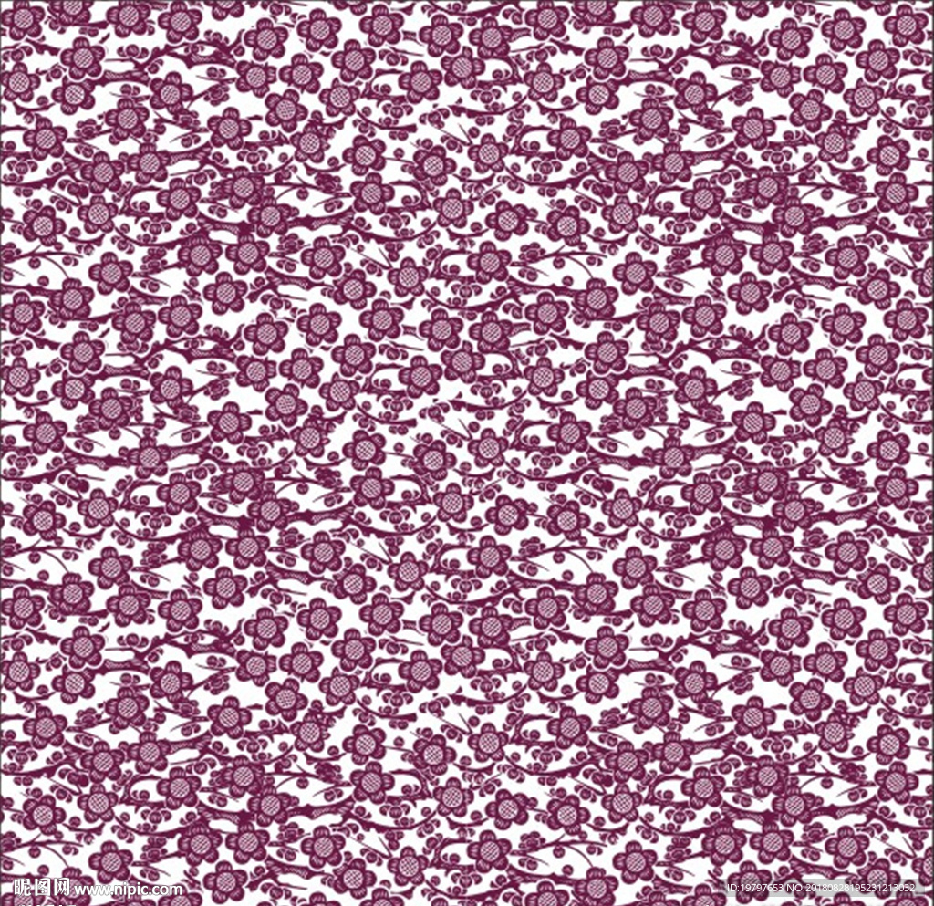梅玖花矢量底纹