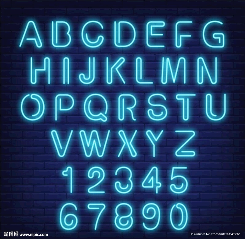 创意霓虹字体