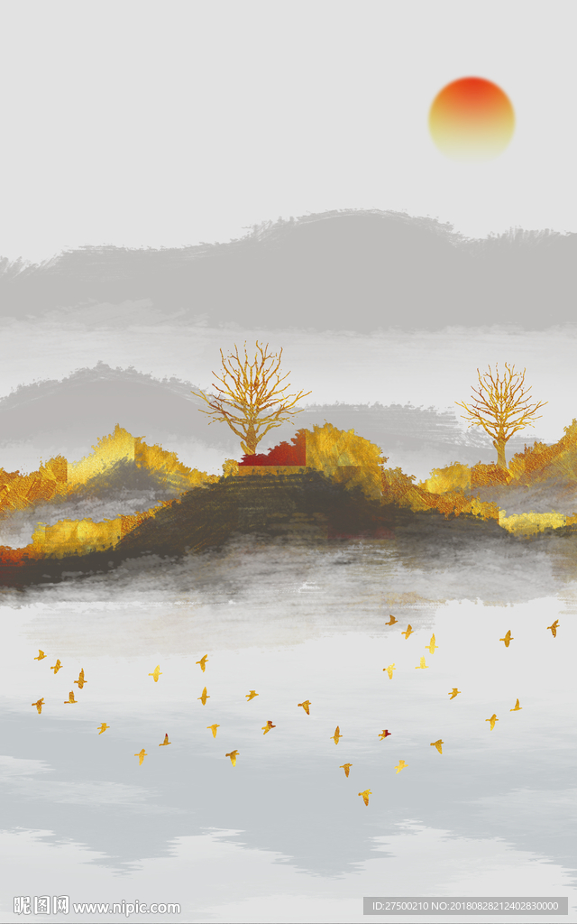 抽象新中式玄关