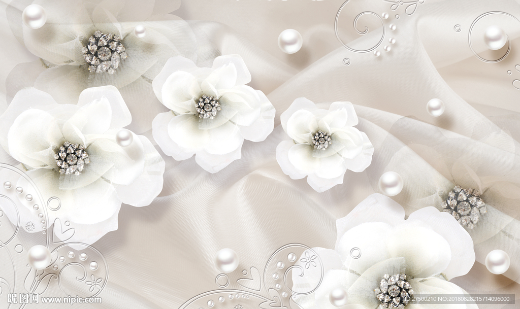 欧式珍珠背景墙