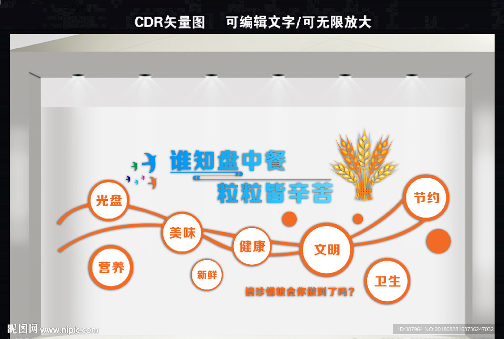 学校食堂文化墙