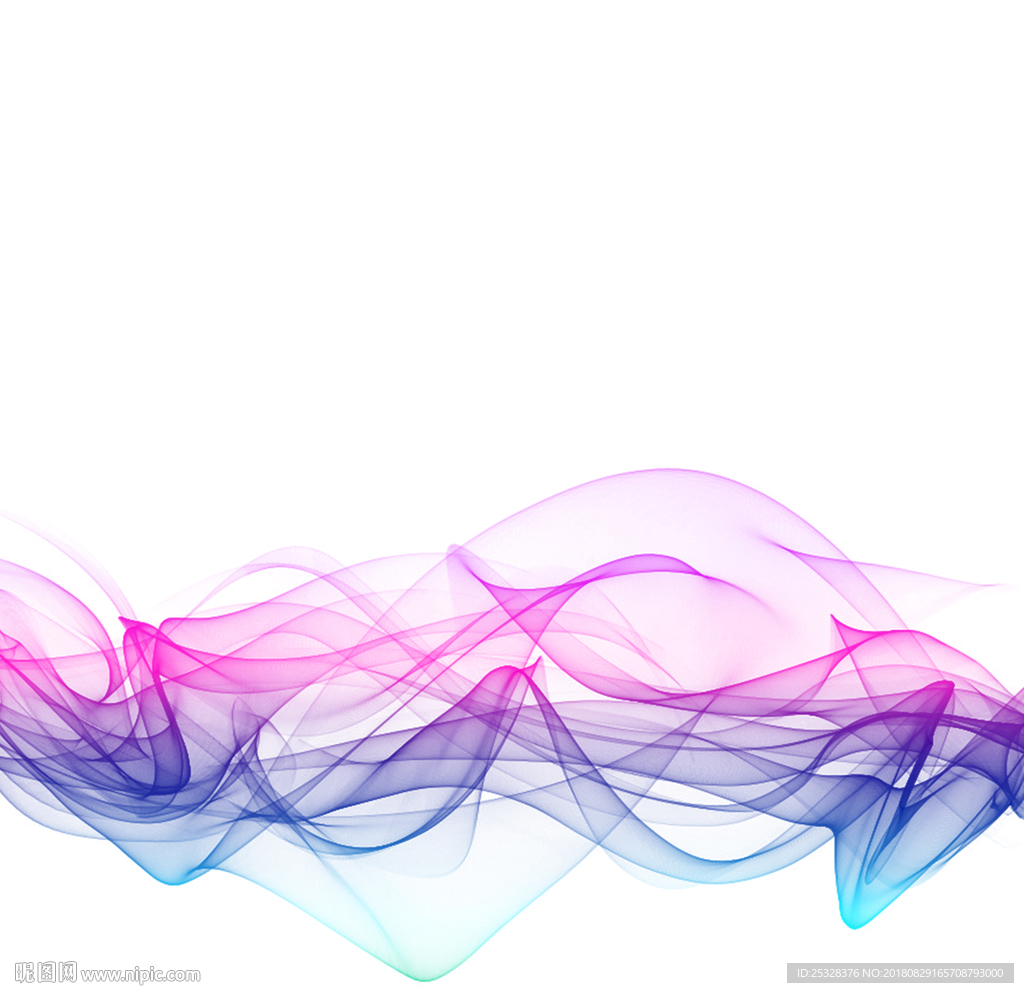 漂浮彩色线条彩带