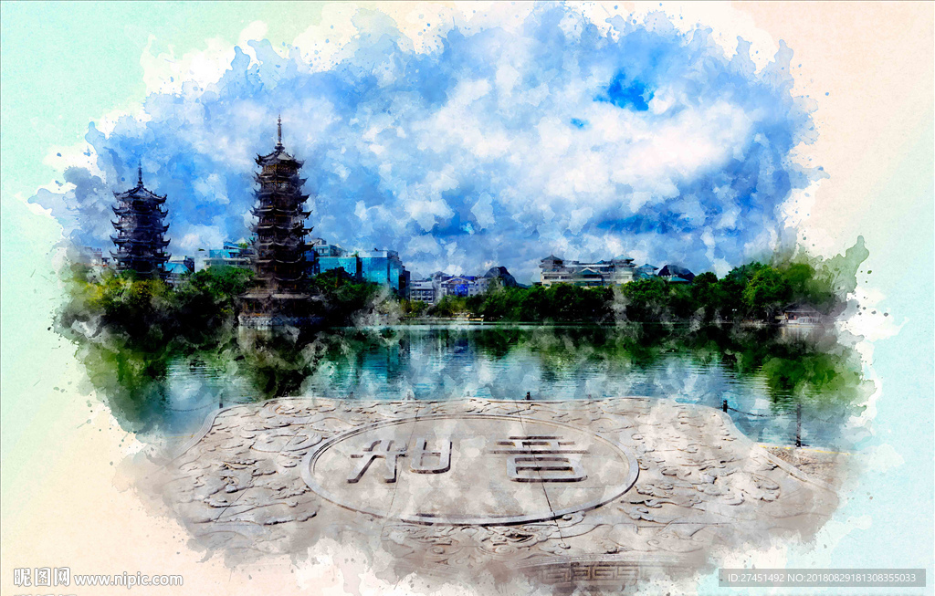 桂林日月双塔