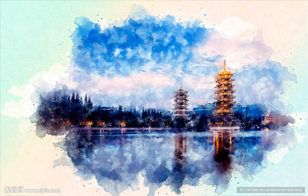 桂林日月双塔
