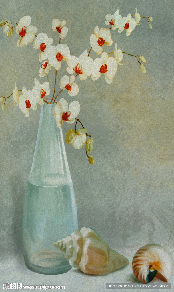油画花瓶玄关