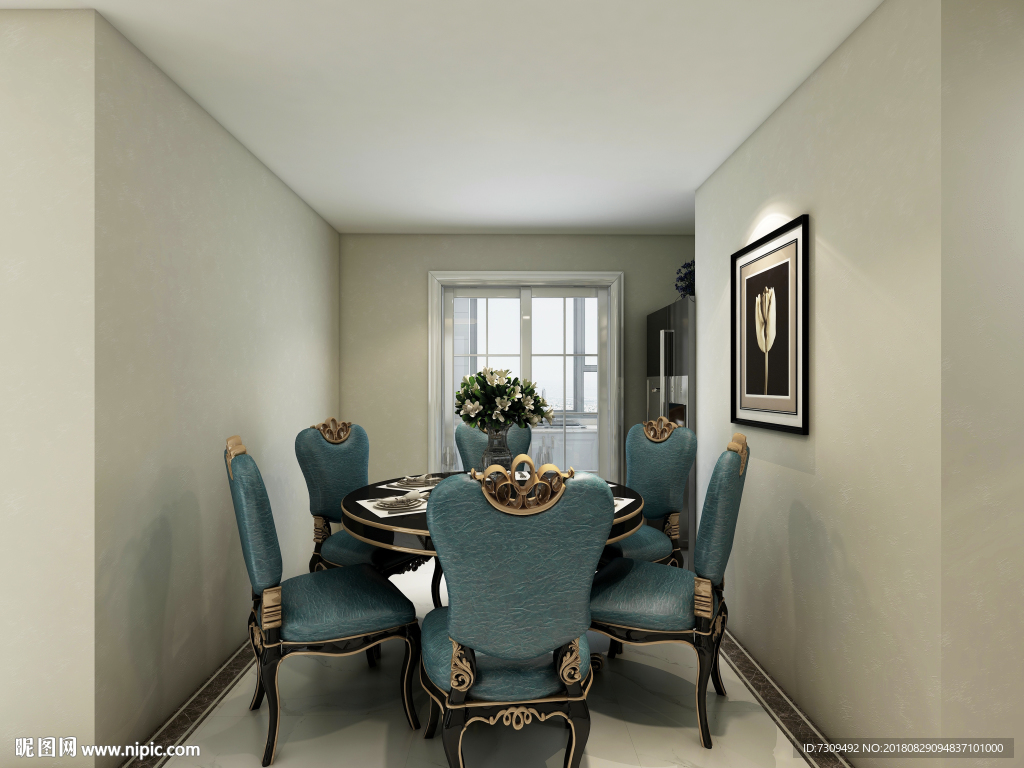 简欧风格餐厅装修效果图