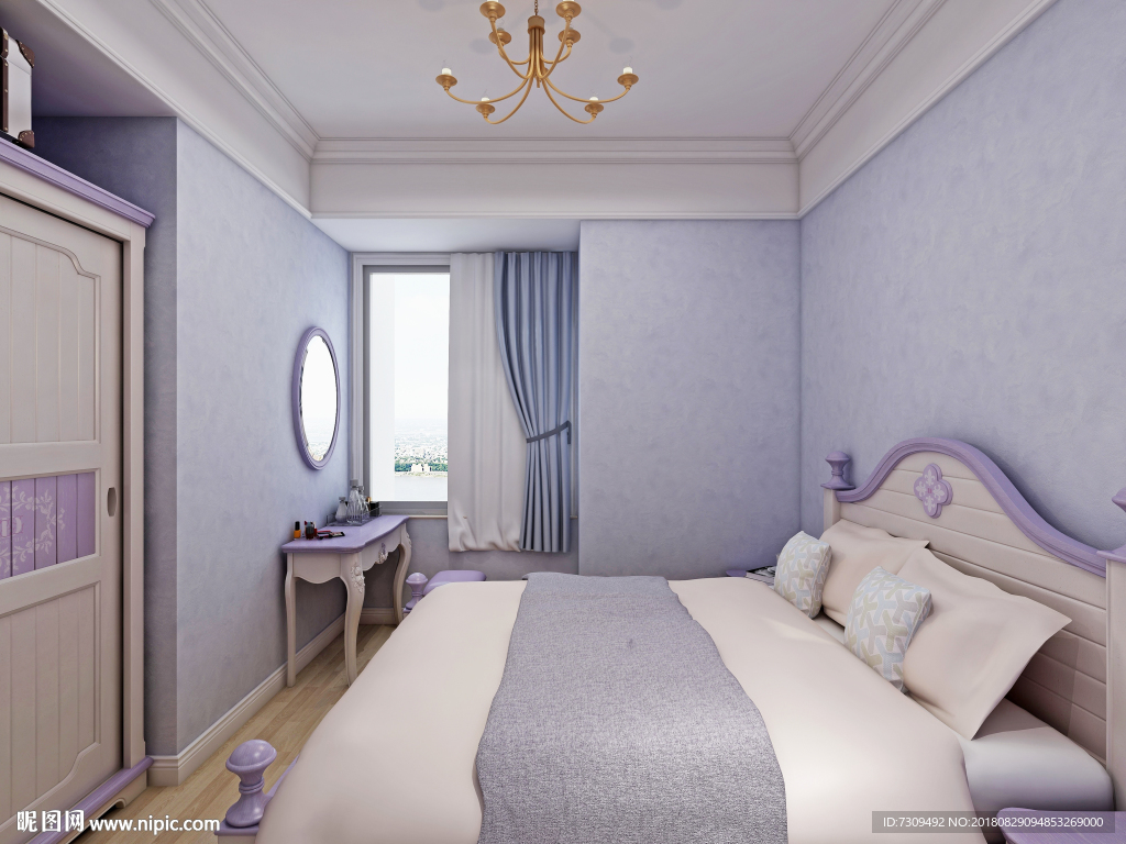 简欧风格女生房间装修效果图