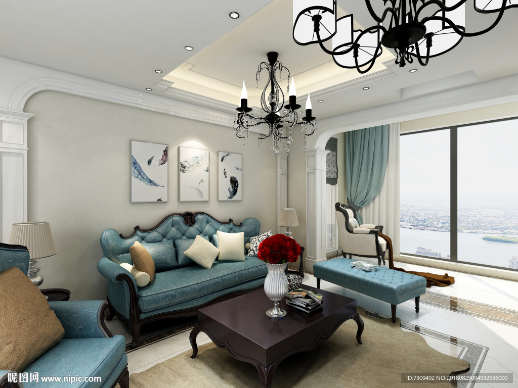 简欧家居客厅装修效果图