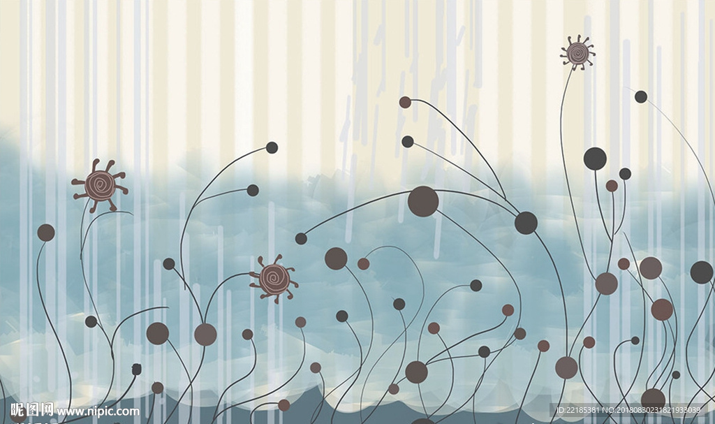 唯美简约太阳花背景墙