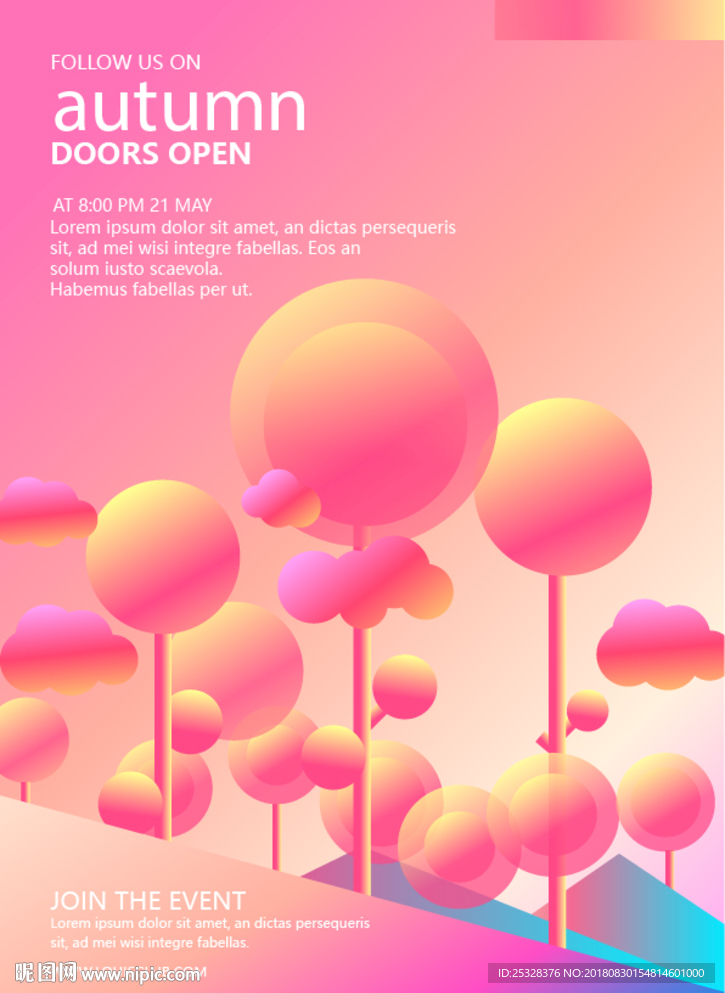 矢量渐变抽象元素海报