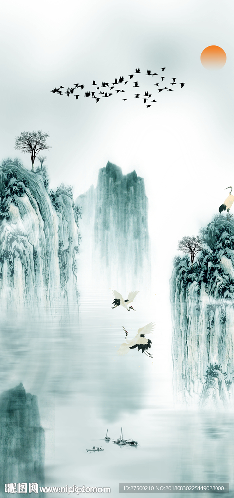 水墨山水玄关