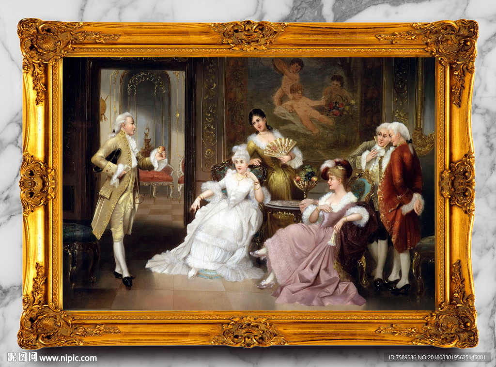 欧洲宫廷贵族油画