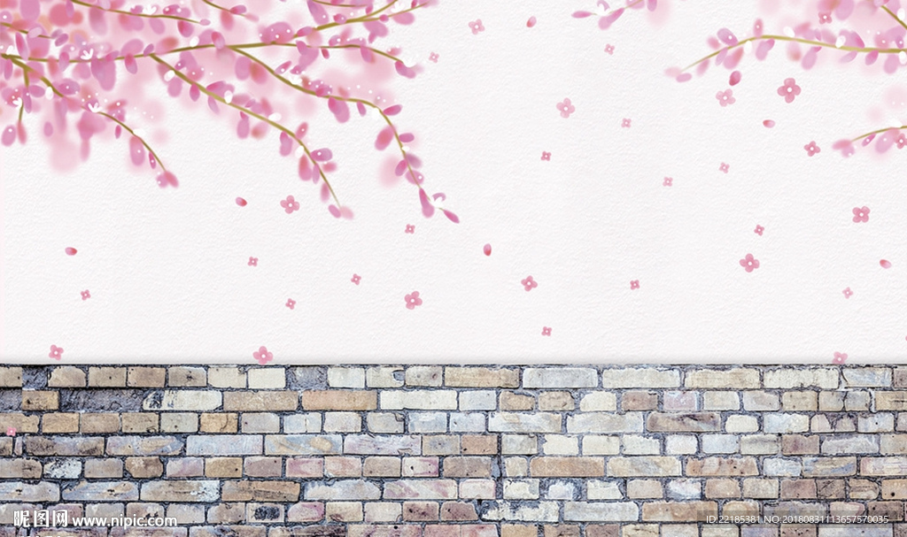 唯美花卉植物背景墙