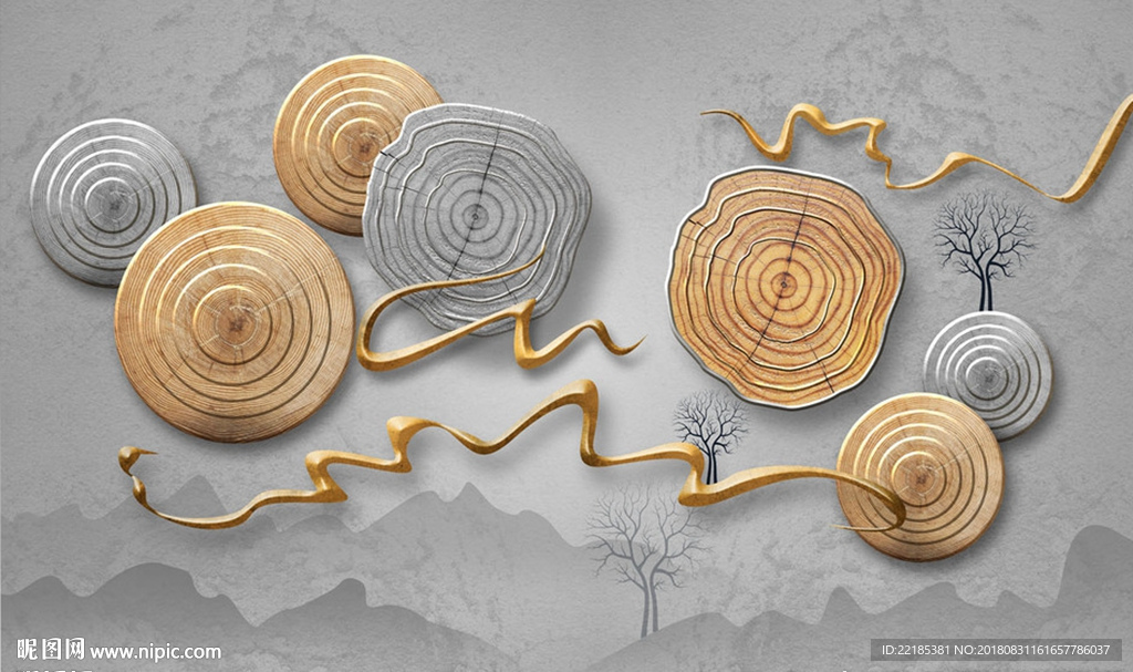 新中式意境背景墙