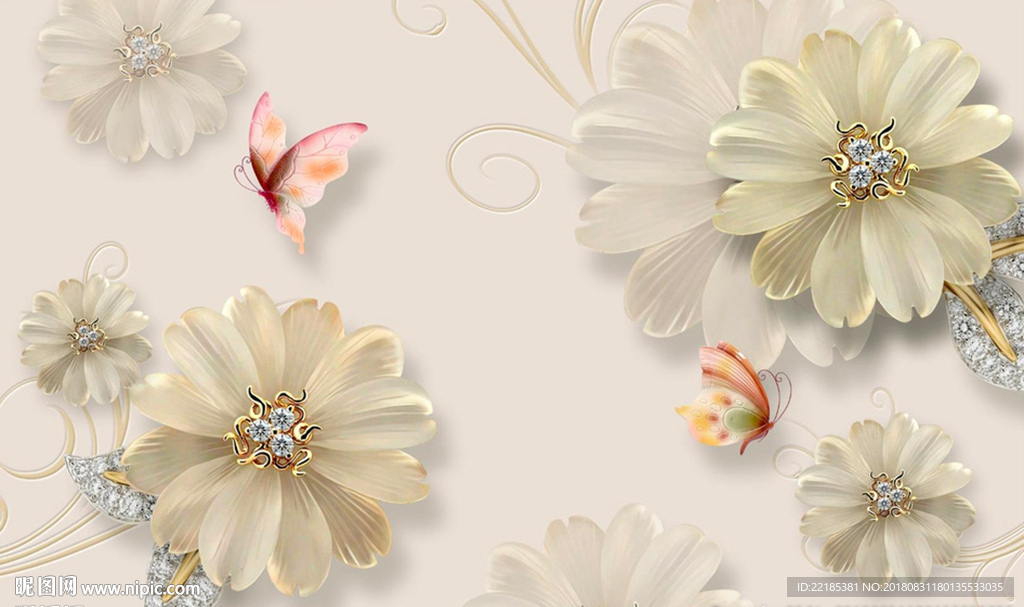 蝴恋花珠宝背景墙