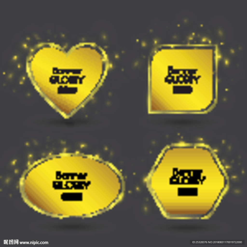 彩色矢量形状装饰