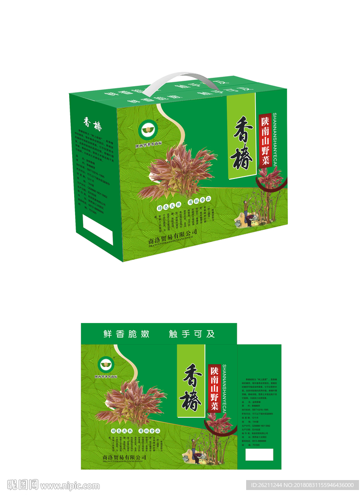 香椿芽盒子展开图