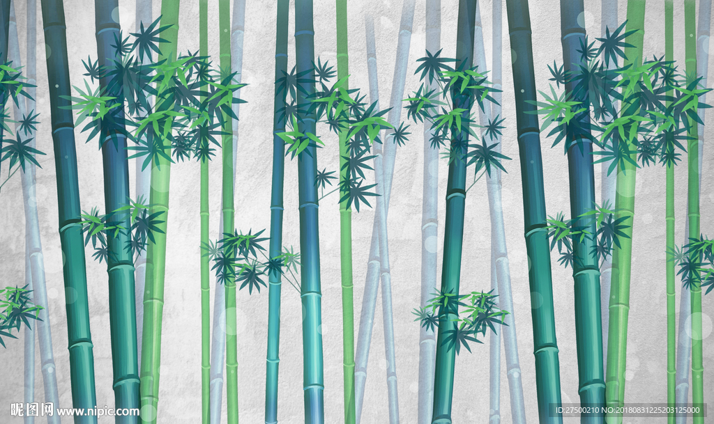 竹柳背景墙