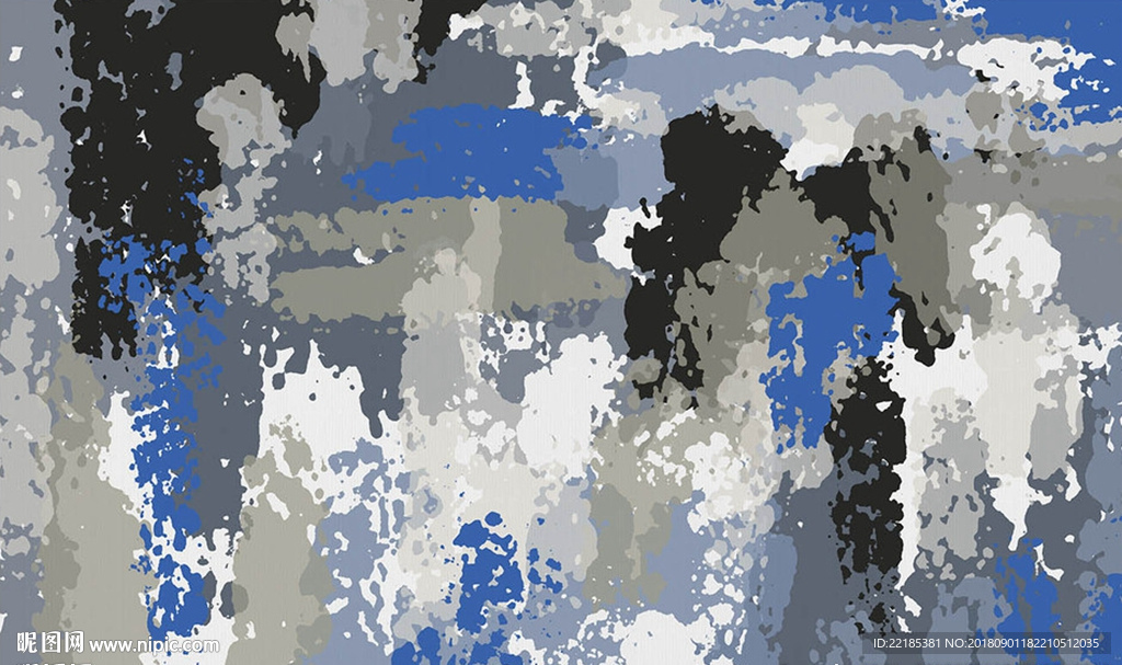 手绘复古抽象油画背景墙