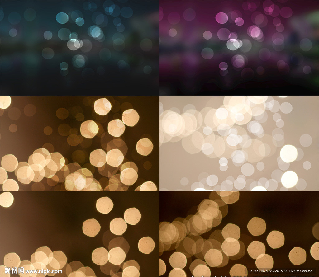 6款梦幻光斑背景图片打包下载