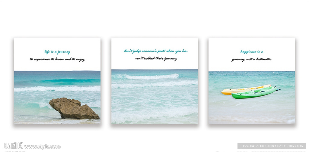 简约地中海风海景装饰画